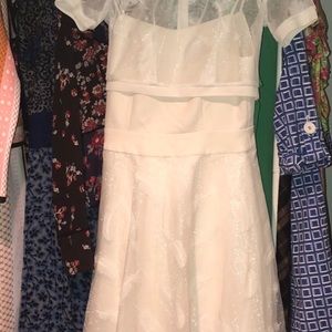 Off white ivory spaghetti strap dress with dickie